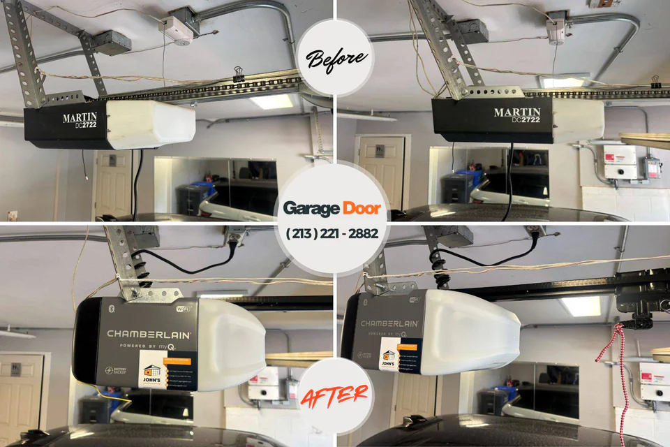 Before and after: garage door repair West Linn, OR